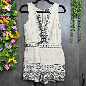 b💙2/$40💙LOFT Sleeveless Embroidered Romper Size 2/XS Peitite